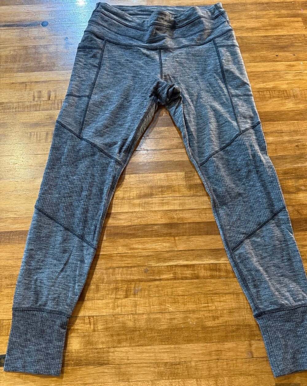 Athleta Excursion Tight Grey Heather Leggings Fitted Yoga Size MP (g17